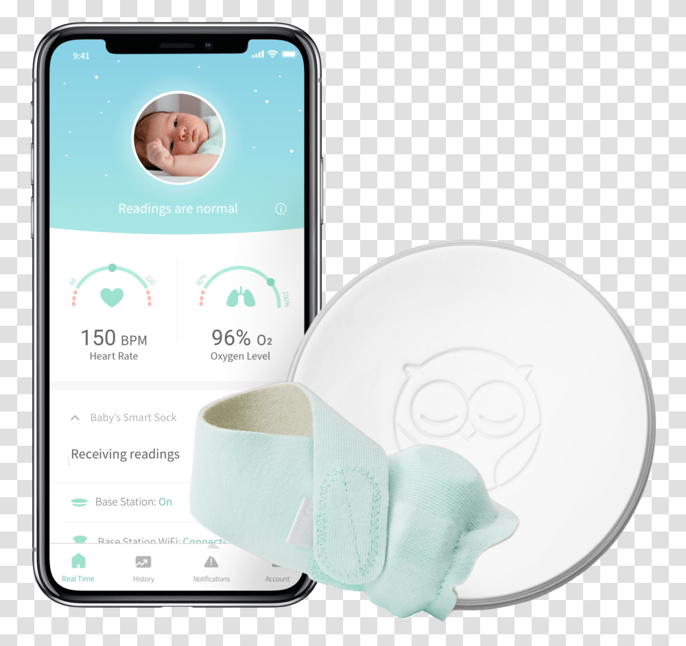 Baby Heart Rate Monitor Sock, Mobile Phone, Electronics, Cell Phone, First Aid Transparent Png