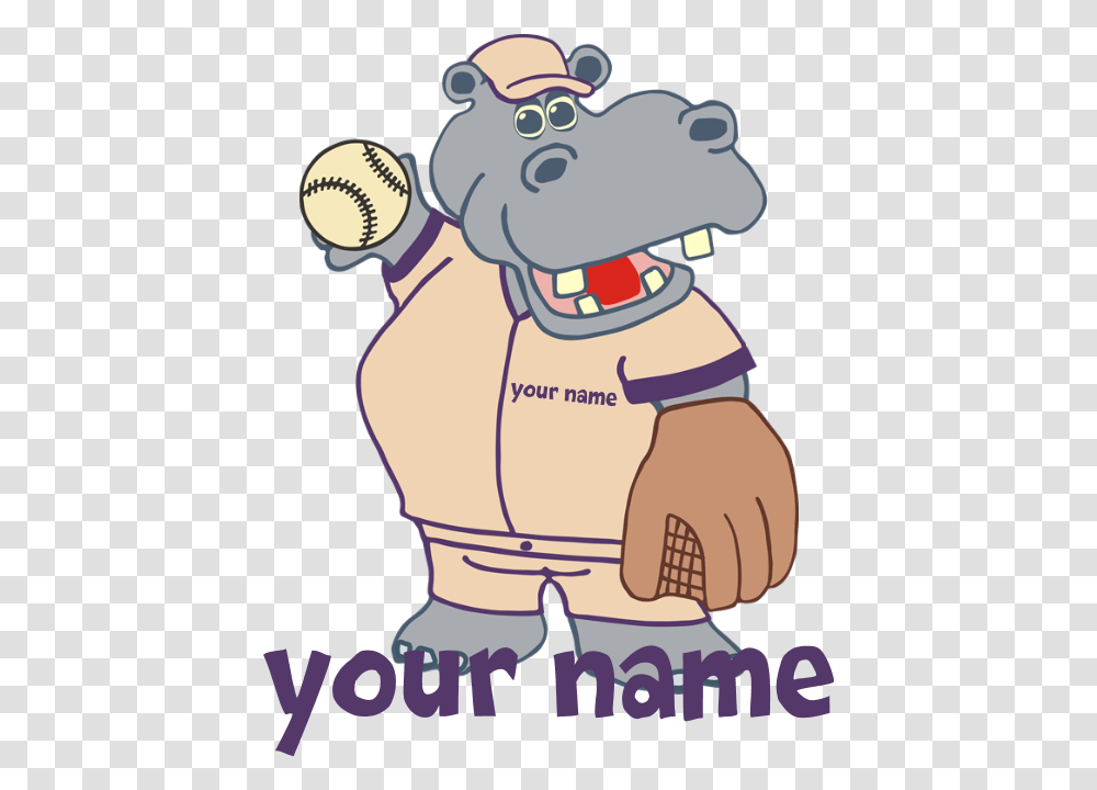 Baby Hippo Baseball, Poster, Advertisement, Sport, Sports Transparent Png