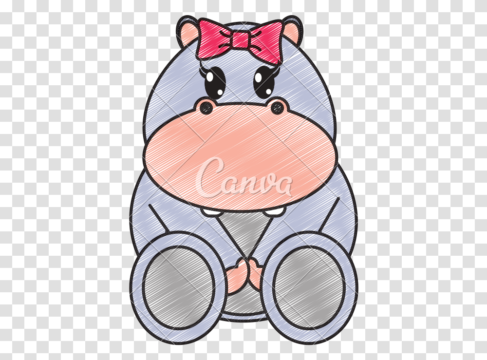 Baby Hippo Female Cute Hippo Cartoon, Sunglasses, Food, Clam Transparent Png