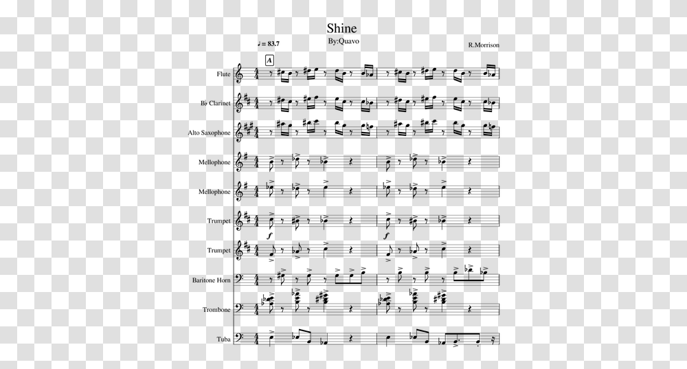 Baby I'm Yours Tuba Sheet Music, Gray, World Of Warcraft Transparent Png
