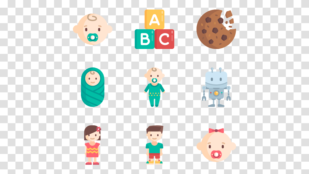 Baby Icon Elements, Number, Alphabet Transparent Png