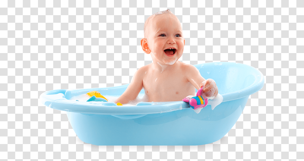 Baby In Bath, Bathtub, Face, Person, Smile Transparent Png