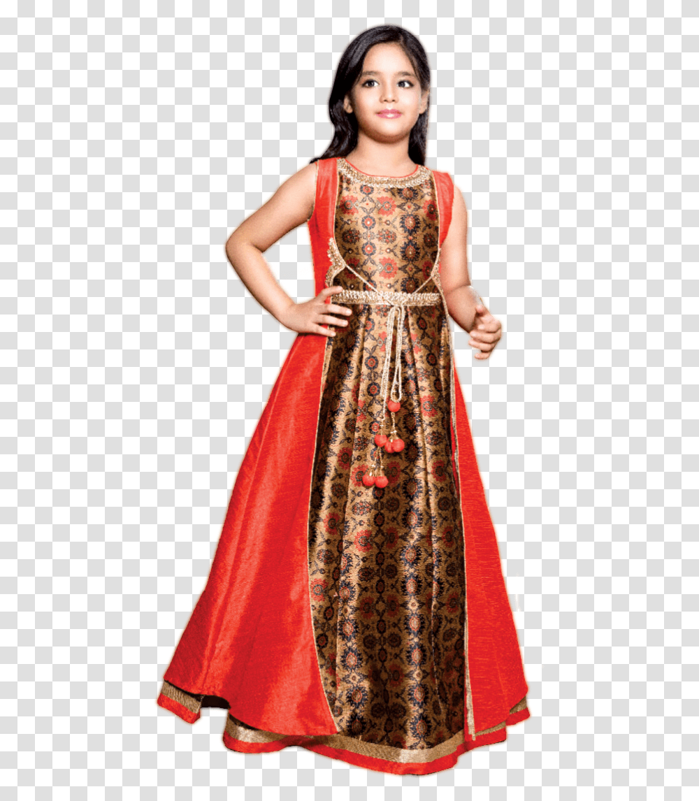 Baby In Indian Traditional Dress Kids Model, Apparel, Female, Person Transparent Png