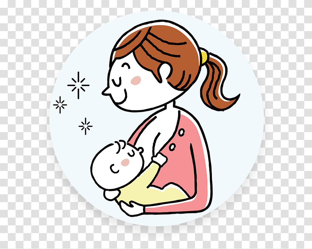 Baby In Womb Mom And Baby Cartoon, Label, Food, Doodle Transparent Png