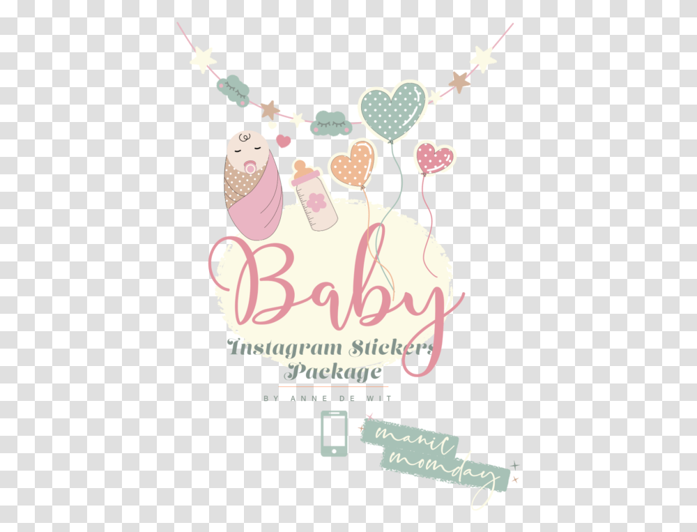 Baby Instagram Stickers Pack Illustration, Cream, Dessert, Food, Creme Transparent Png