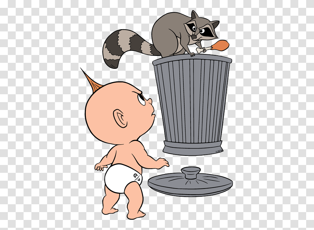 Baby Jack Jack Jack Jack Racoon In Garbage Can Jack Jack And Racoon, Trash Can, Tin, Cat, Pet Transparent Png