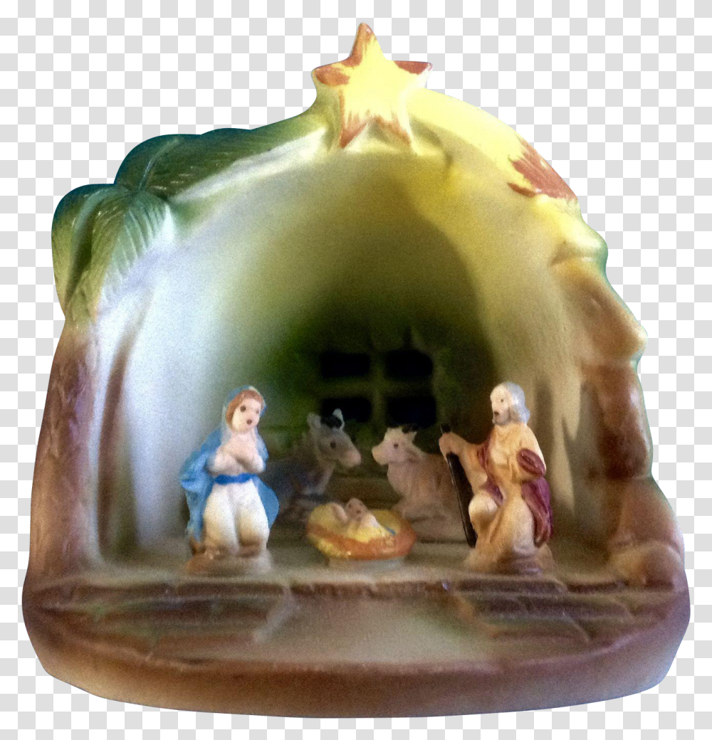 Baby Jesu In A Mager, Figurine, Birthday Cake, Dessert, Food Transparent Png