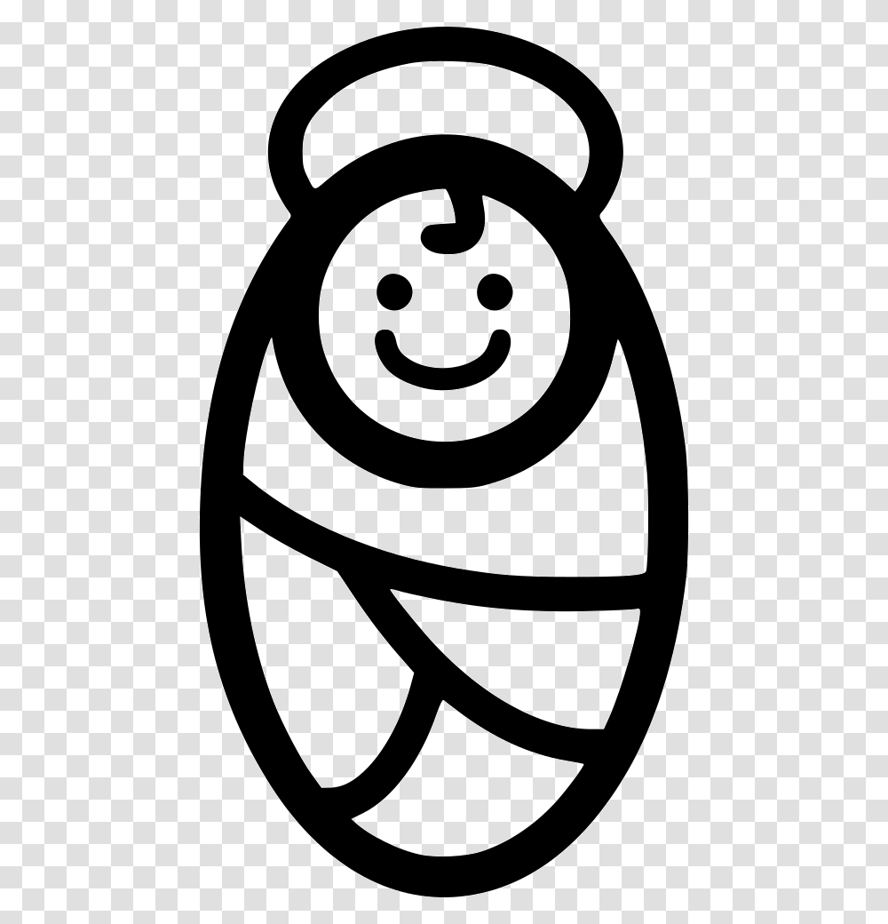 Baby Jesus Christ Icon Free Baby Jesus Baby Jesus Icon Black And White, Egg, Food, Easter Egg, Stencil Transparent Png
