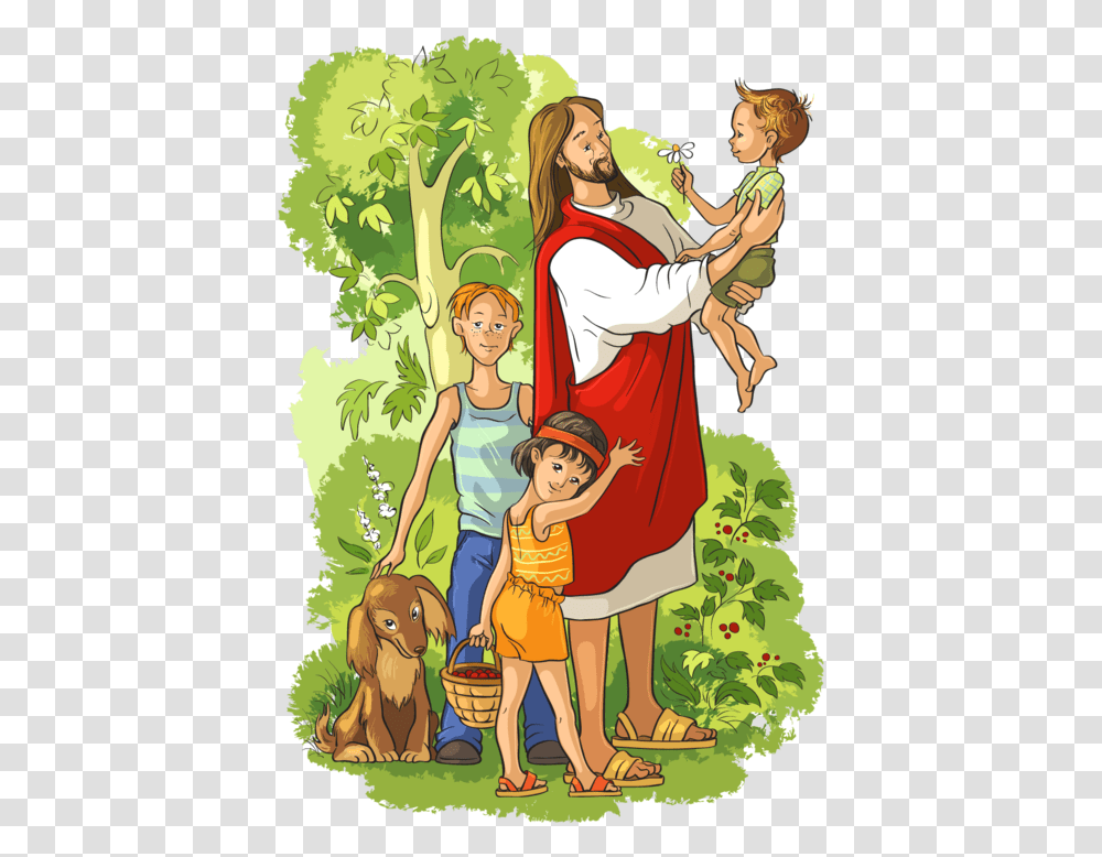 Baby Jesus Clipart Jesus With Children Clipart, Person, People, Poster, Advertisement Transparent Png