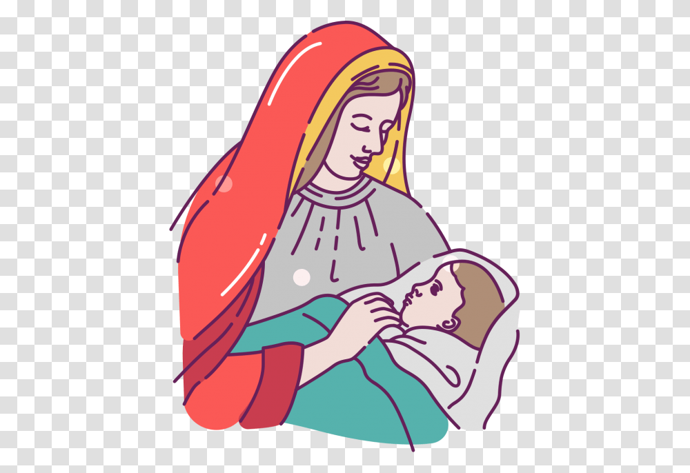 Baby Jesus In A Manger Clip Art, Person, Female, Woman, Girl Transparent Png