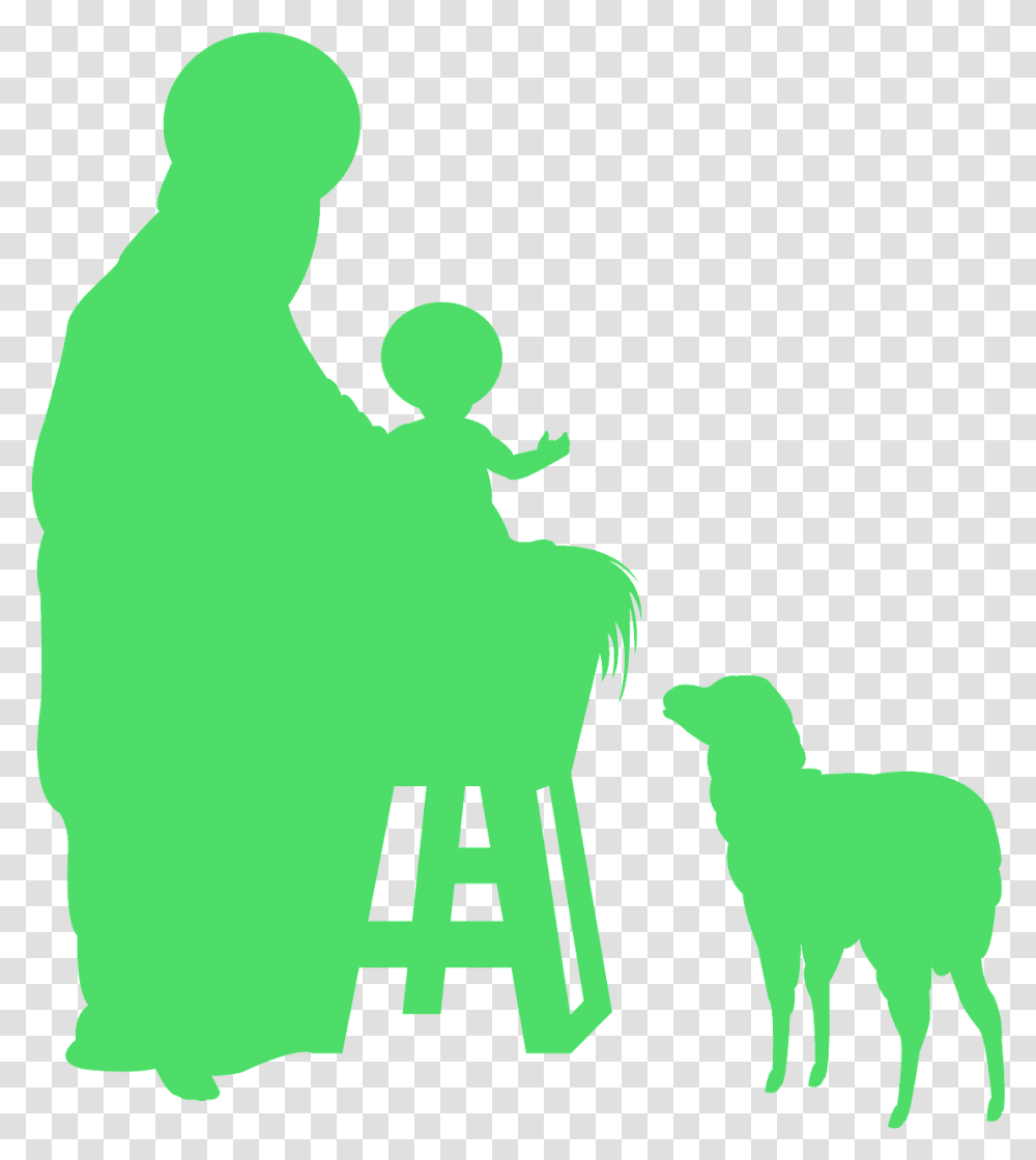 Baby Jesus In Manger Silhouette Silhouette, Person, Text, People, Pedestrian Transparent Png