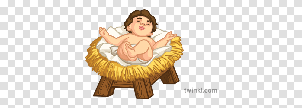 Baby Jesus Nativity Christmas Story French Secondary Happy, Art, Person, Human, Drawing Transparent Png