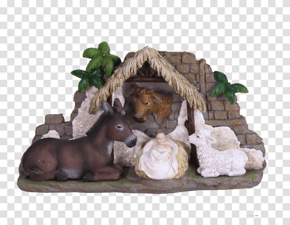 Baby Jesus With Animals Nativity Animal Figure, Lion, Wildlife, Mammal, Sweets Transparent Png