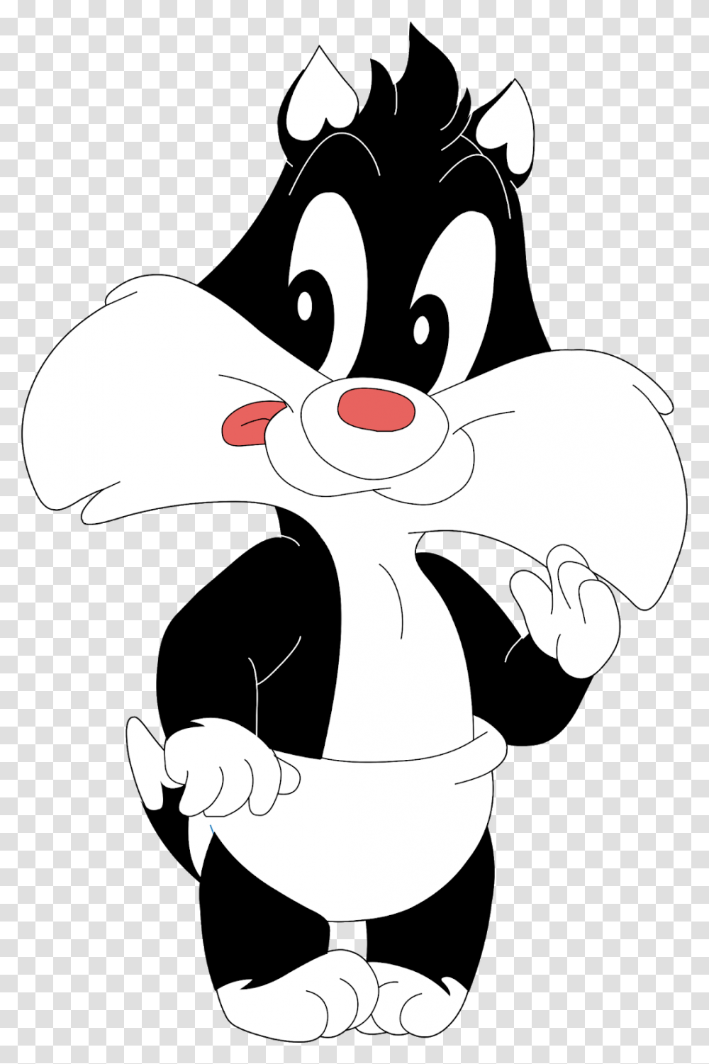 Baby Looney Tunes Characters Baby Looney Tunes Cartoon Sylvester The Cat Baby, Stencil, Performer Transparent Png