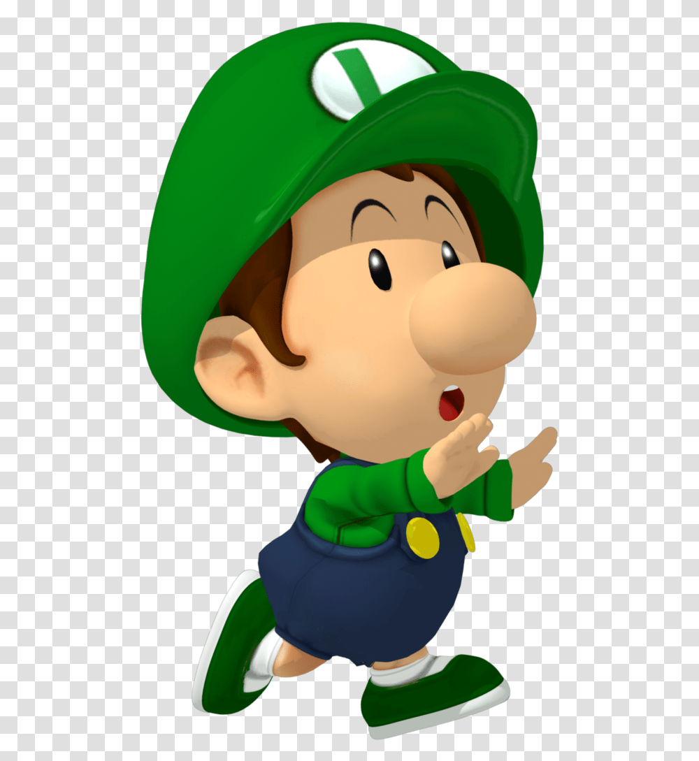 Baby Luigi Download Mario Bros Baby Luigi, Toy, Elf, Head, Super Mario Transparent Png
