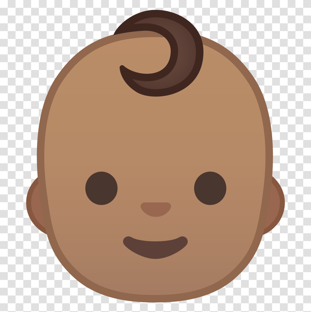 Baby Medium Skin Tone Icon Baby Emoji, Head, Food, Plant, Face Transparent Png