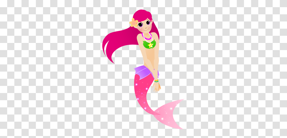 Baby Mermaid Clipart Free Download To Color, Floral Design, Pattern, Purple Transparent Png