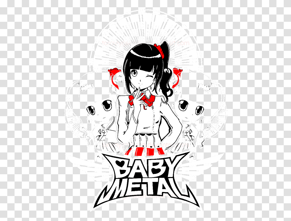 Baby Metal Spiral Notebook Babymetal, Person, Helmet, People, Art Transparent Png