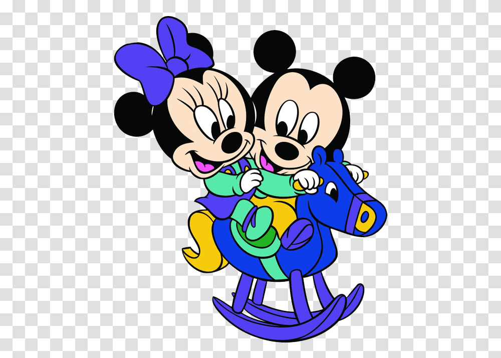 Baby Mickey Amp Minnie Rocking Horse Baby Love Mickey And Minnie Mouse, Doodle, Drawing Transparent Png