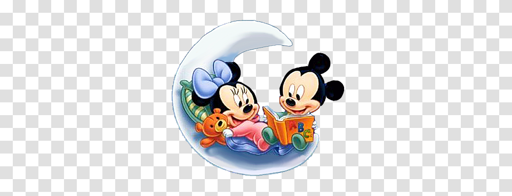 Baby Mickey Minnie Read On Moon Clips, Toy, Water Transparent Png