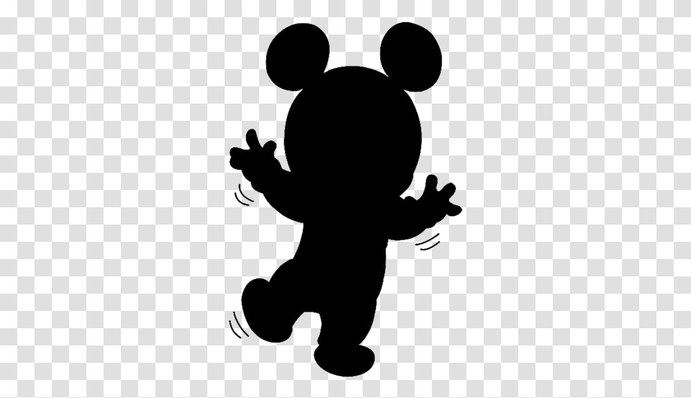Baby Mickey Mouse Images Cartoon, Silhouette, Cupid, Stencil Transparent Png