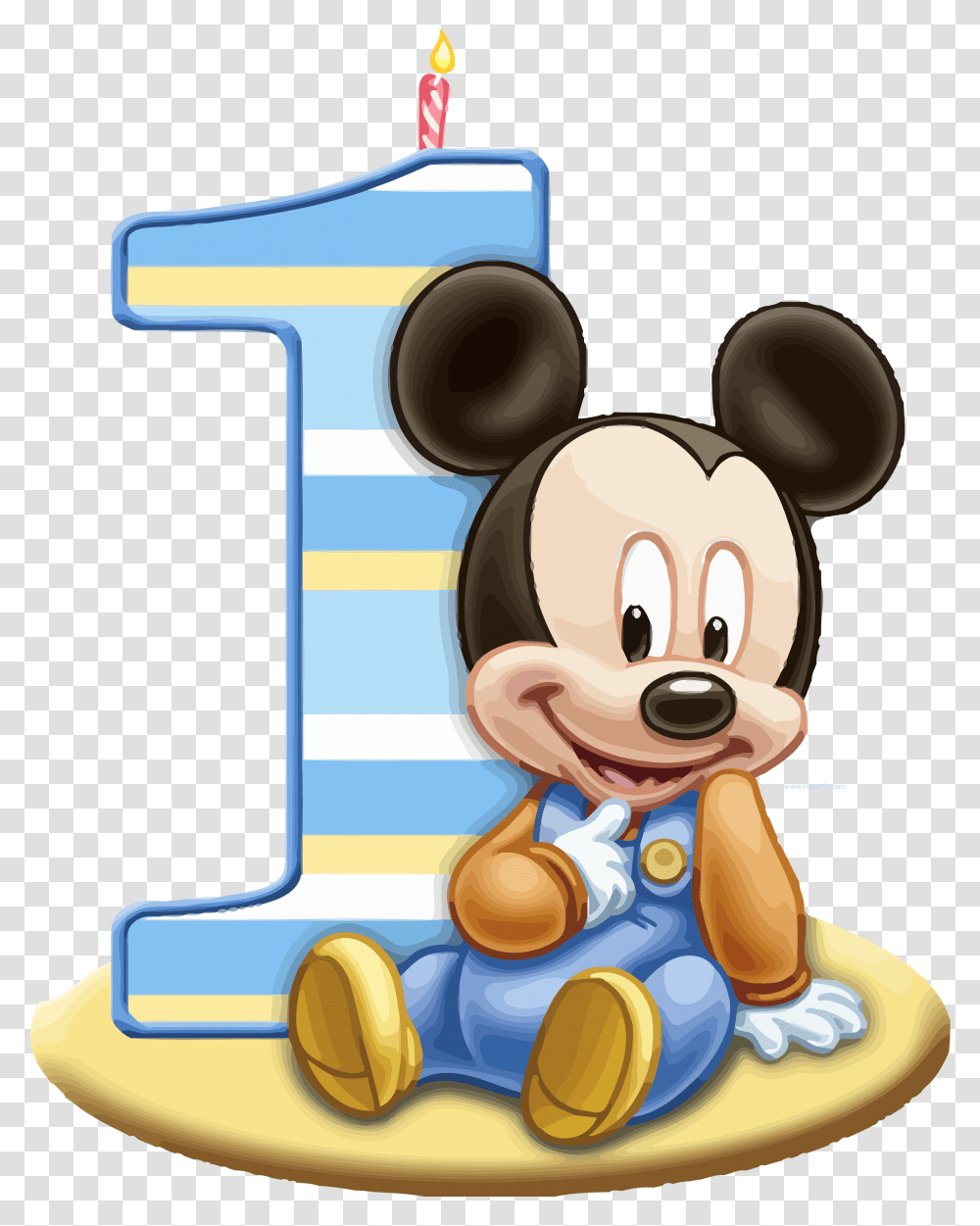 Baby Mickey One Clipart Mickey Mouse Baby 1st Birthday, Text, Number, Symbol, Cake Transparent Png