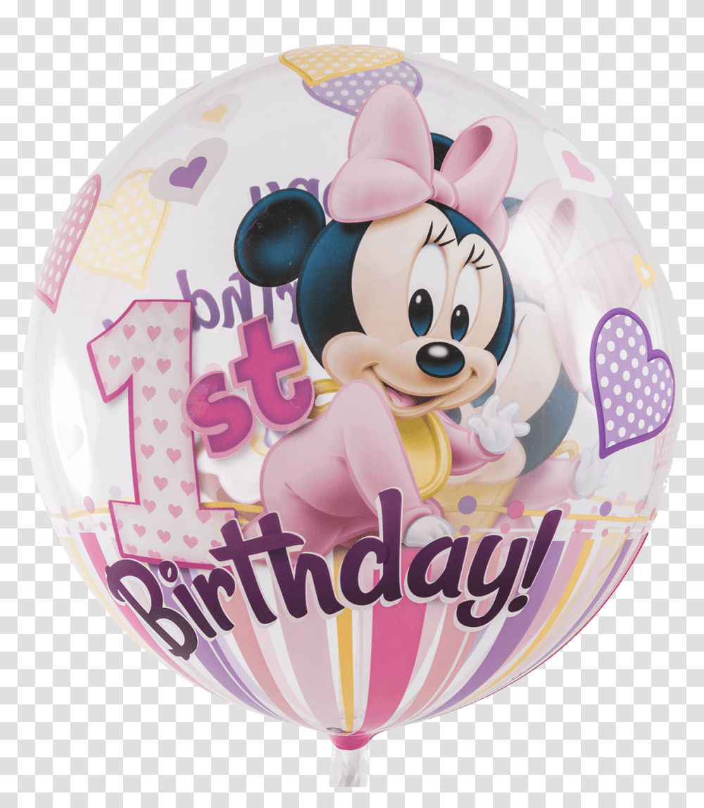 Baby Minnie Mouse 1st Birthday Clipart, Birthday Cake, Dessert, Food, Meal Transparent Png