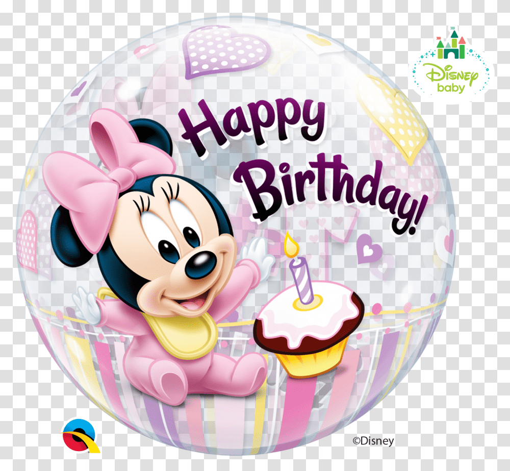 Baby Minnie Mouse Mickey Mouse Birthday Happy Birthday 1st Mickey Mouse, Ball, Dessert, Food, Sphere Transparent Png