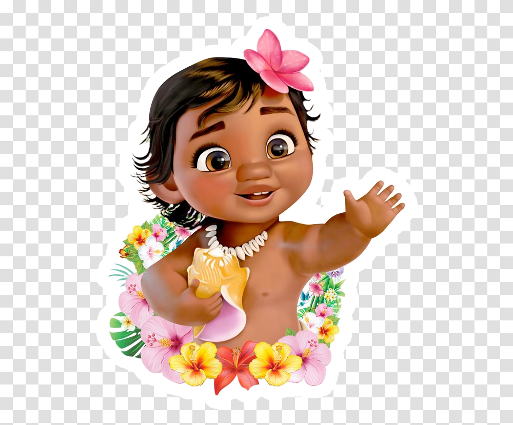 Baby Moana Background, Doll, Toy, Flower, Plant Transparent Png