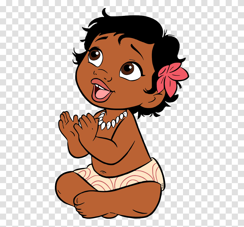 Baby Moana Sitting Clip Art, Cupid, Face, Toy Transparent Png