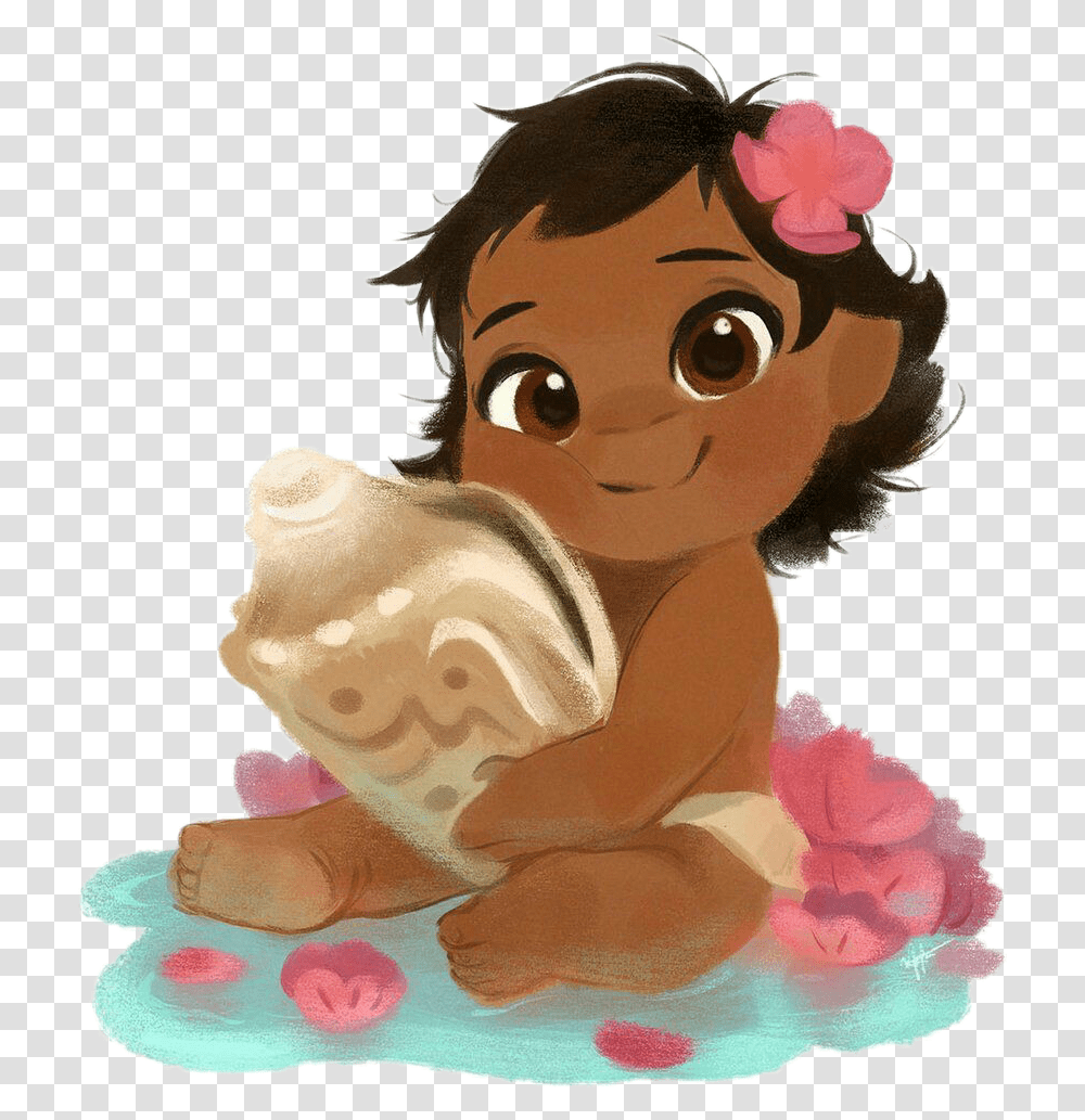 Baby Moana Sitting Down, Sweets, Food, Confectionery, Dessert Transparent Png