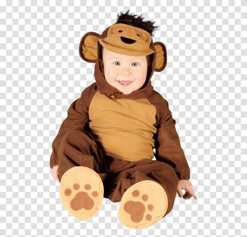 Baby Monkey Costume Kostum Opica Za Dojenka, Apparel, Person, Hat Transparent Png