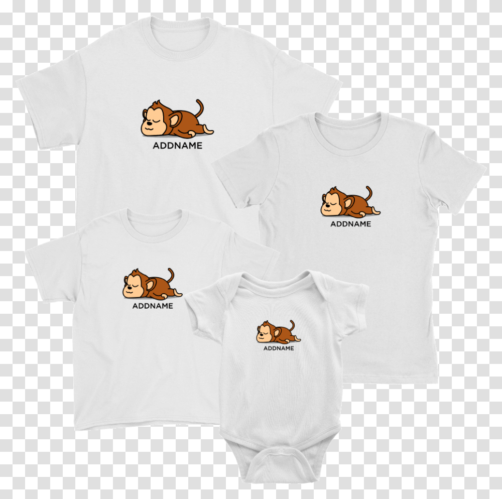 Baby Monkey Edition Tiger, Apparel, T-Shirt, Sleeve Transparent Png