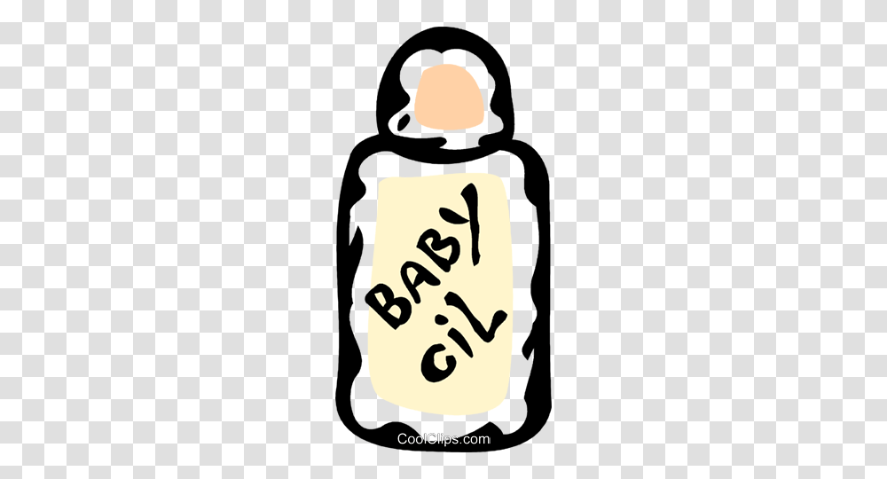 Baby Oil Bottle Royalty Free Vector Clip Art Illustration, Hand, Label, Stencil Transparent Png