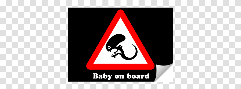 Baby On Board Alien, Road Sign, Triangle Transparent Png