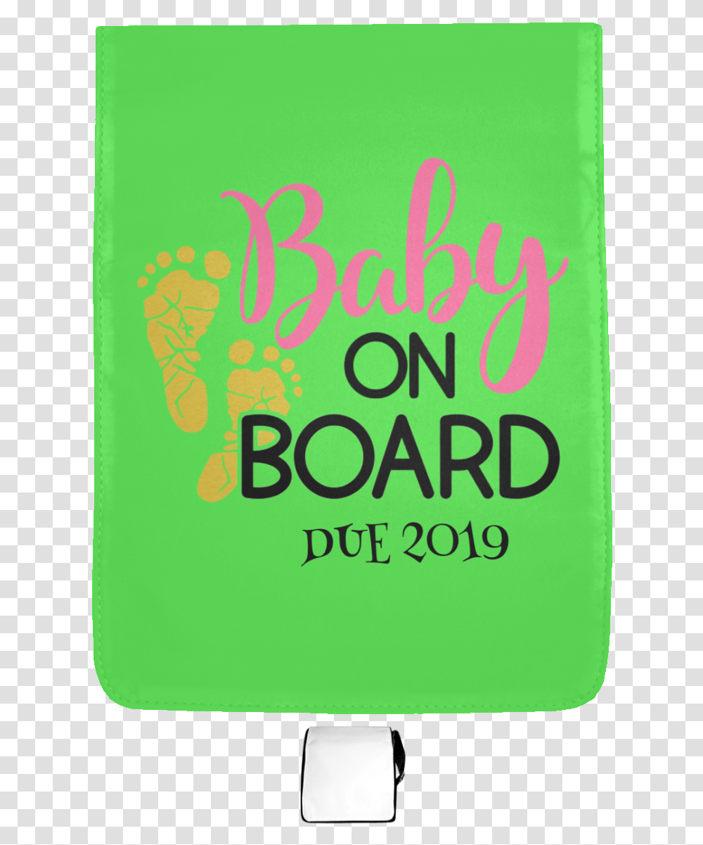 Baby On Board Due 2019 Medium Shoulder Bag Graphic Design, Word, Alphabet, Poster Transparent Png