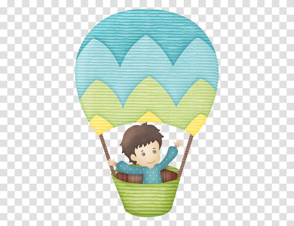 Baby On Hot Air Balloon Cartoon, Aircraft, Vehicle, Transportation Transparent Png