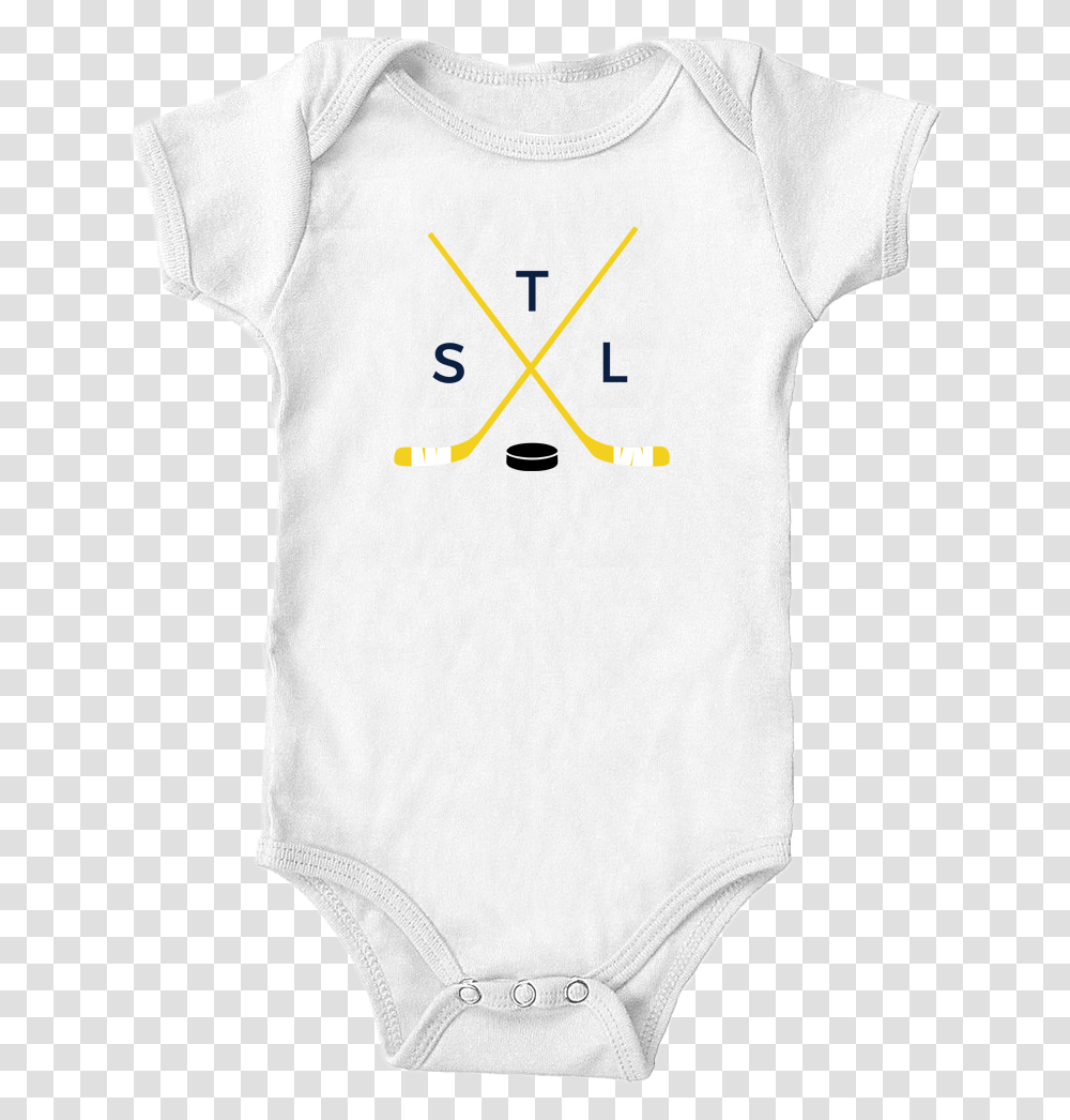 Baby Onesie Crossed Hockey Sticks Stl Crest, Apparel, Leisure Activities, T-Shirt Transparent Png
