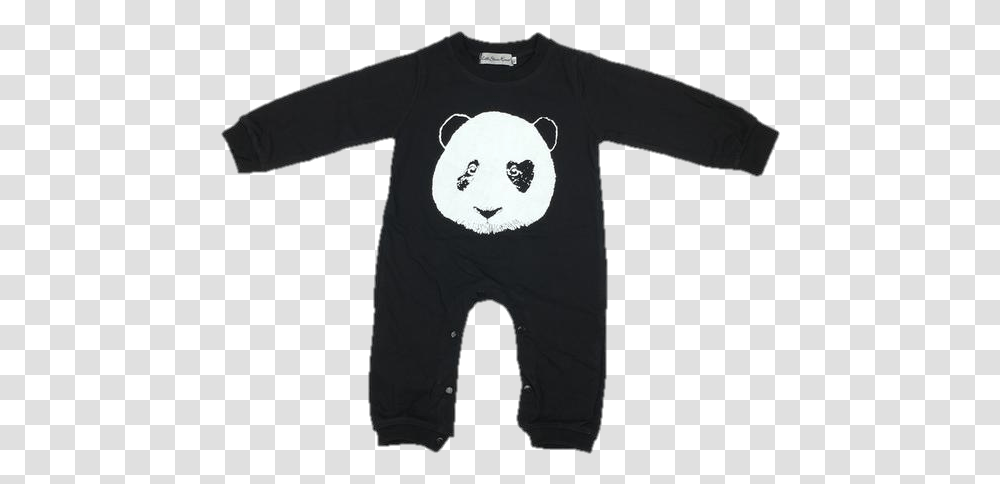 Baby Panda Jumpsuit Clothing, Apparel, Sleeve, Long Sleeve, T-Shirt Transparent Png