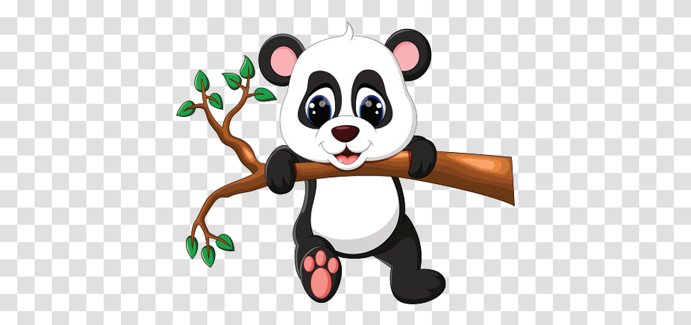 Baby Panda Swining From Bamboo Branch, Toy, Mammal, Animal, Wildlife Transparent Png