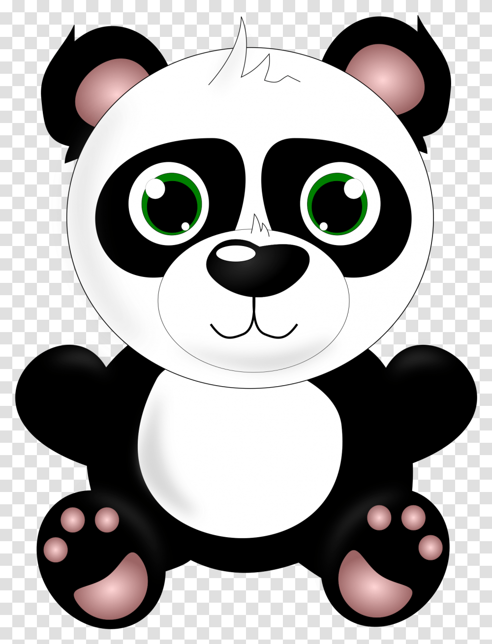 Baby Panda Vector, Stencil, Animal Transparent Png