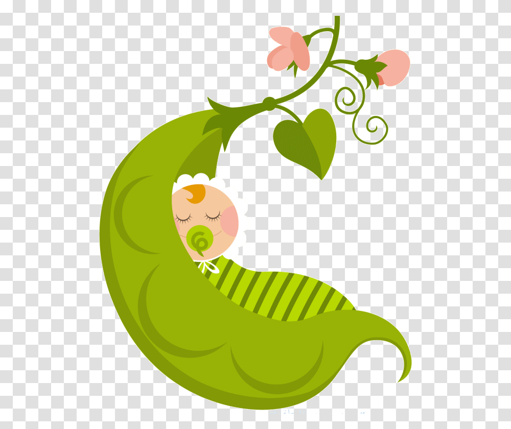 Baby Pea Pod Baby In A Pea Pod, Green, Graphics, Art, Plant Transparent Png