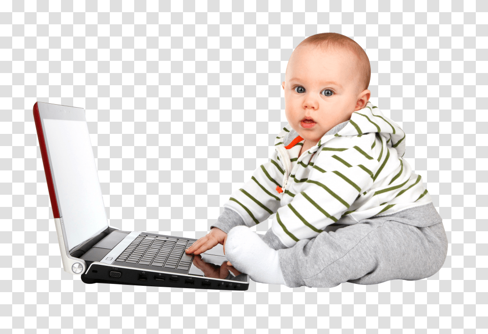 Baby, Person, Pc, Computer, Electronics Transparent Png