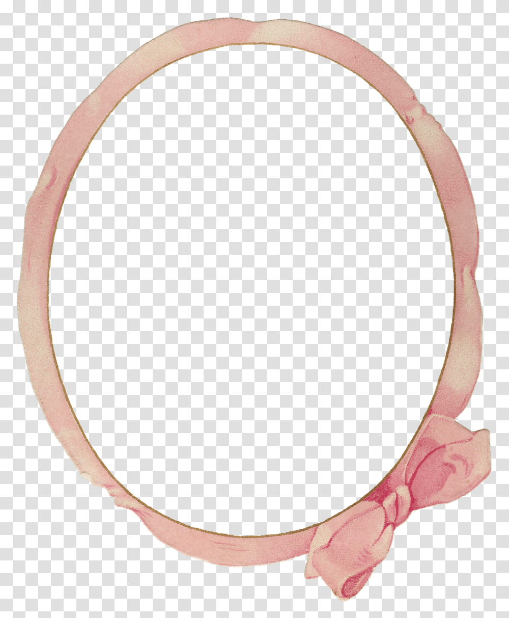 Baby Pink Circle Frame Christening Cute Frame, Oval Transparent Png