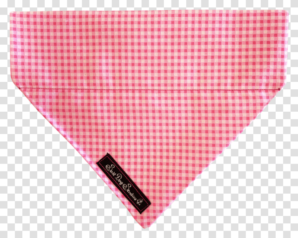 Baby Pink Gingham Dog Bandana Fiberglass Mosquito Net, Napkin, Rug, Tablecloth, Hat Transparent Png