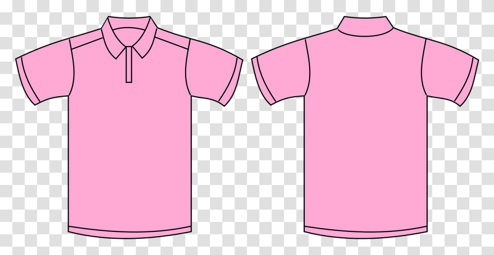 Baby Pink Polo Shirt Template, Apparel, T-Shirt, Sleeve Transparent Png