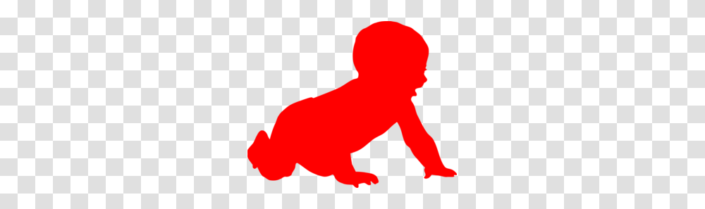 Baby Red Icon Clip Art, Person, Human, Crawling, Silhouette Transparent Png