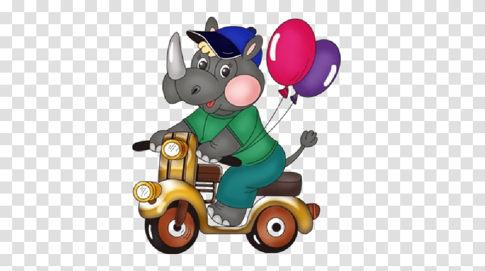 Baby Rhino, Toy, Ball, Vehicle, Transportation Transparent Png