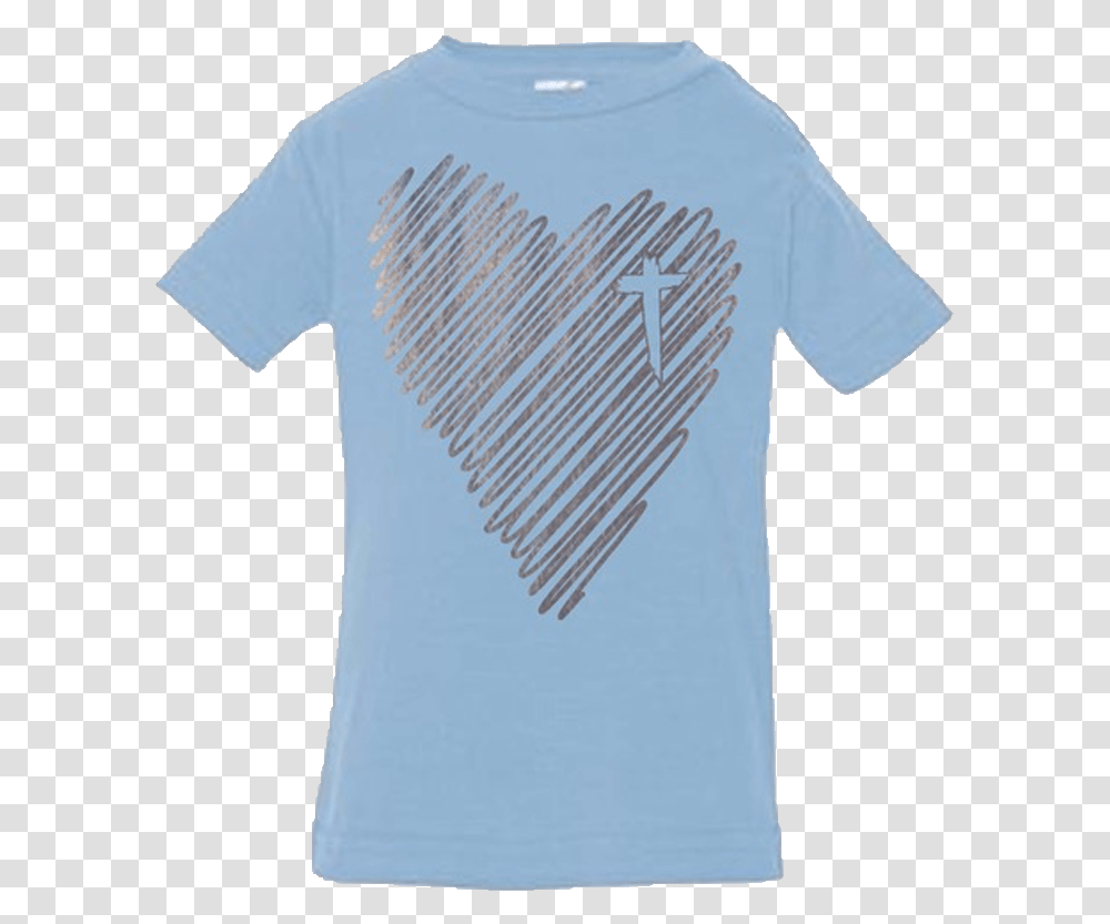 Baby Scribble Heart Tee Parrot, Clothing, Apparel, T-Shirt, Sleeve Transparent Png