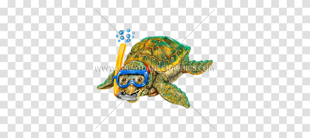 Baby Sea Turtle Snorkel Production Ready Artwork For T Shirt, Tortoise, Reptile, Sea Life, Animal Transparent Png